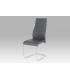 Autronic Chair, PU645# Dark GREY. Leg DIA25*2.0mm round metal tube, chrome HC-955 GREY