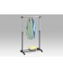 Autronic single garment rack + shoe rack black color ABD-1210 BK