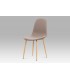 Autronic Dining chair/fabric cacao9+PU latte 621/steel tube legs wood design CT-391 CAP2