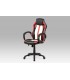 Autronic Office chair, pu+pvc black/red/white, pp armrest, simple mechanism KA-V505 RED