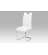 Autronic jedálenská stoličky ekokoža biela, biele prešitie/nohy kov, chróm HC-481 WT
