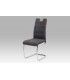 Autronic Dining chair, chrome / Anthrazit fabric Cowboy 104 , white color stitching HC-483 GREY3