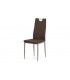 Autronic jedálenská stolička, hnedá látka, kov cappuccino lesk DCL-393 BR2