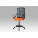 Autronic kancelárska stolička, látka MESH oranžová / čierna KA-B047 ORA